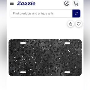 NEW Black Leopard License Plate